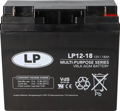 Obrázek produktu pro Olověná baterie Landport 12V 18Ah AGM NSA LP12-18 T3 VdS