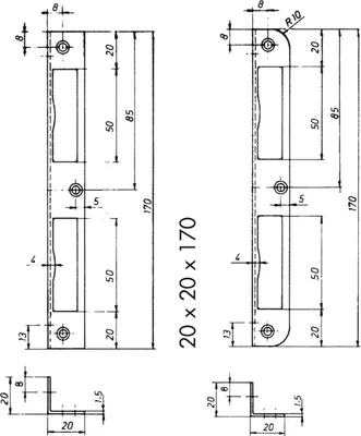 Produktbild von Bever Zi-Winkelschliessbleche käntig rs/ls verwendbar