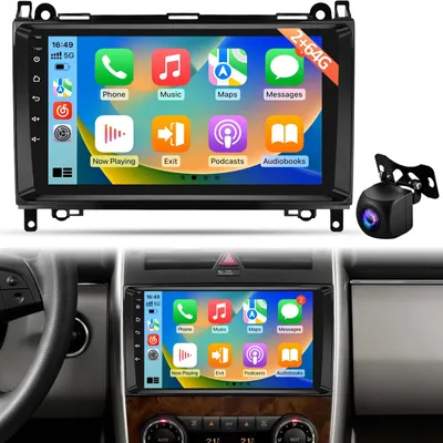Productafbeelding van Android Autoradio voor Mercedes Benz A/B/V Klasse & Sprinter W169 W245, Draadloze CarPlay Android Auto