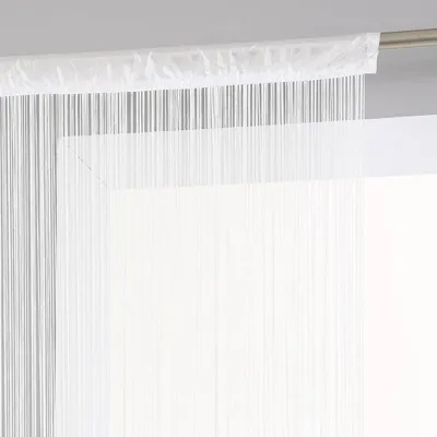 Draadgordijn, 90x200 cm, Weiß, 1 Stück, Polyester