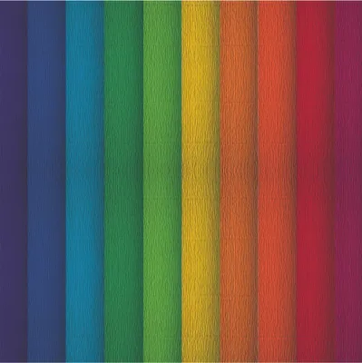 Immagine prodotto di Carta velina stropicciata 25x200cm - mix di 10 colori dell'arcobaleno