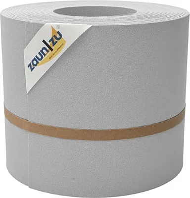 Produktbild von Sichtschutzstreifen zaun|zu PREMIUM 26m Rolle PP Zaunblende für Doppelstabzaun Lichtgrau, 26m
