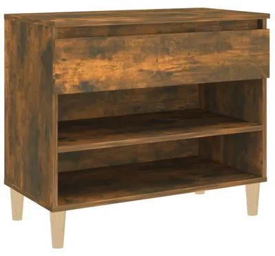 Immagine prodotto di vidaXL Portascarpe in rovere affumicato 70x36x60 cm Materiale a base di legno