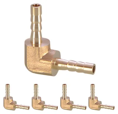 Immagine prodotto di Solidchoice - Set di 5 raccordi in ottone a 90 gradi per tubi