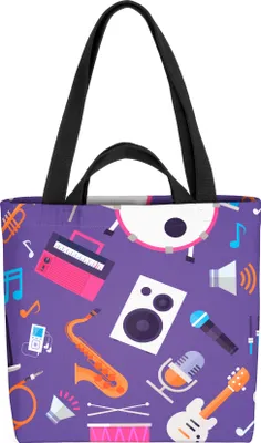 Produktbild von VOID Instrumente Musik Retro Band Tasche 33x33x14cm,15l Einkaufs-Beutel Shopper Einkaufs-Tasche Bag