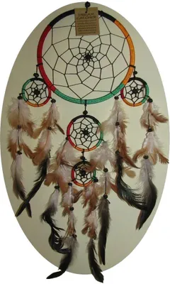 Immagine prodotto di Dreamcatcher Dreamcatcher Feathers Dreams Gift Decor Hanging Wind Chime Room Harmonisation 16 cm, rasta