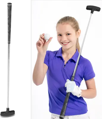 Produktbild von 29-Zoll-Mini-Golfputter mit Gummikopf, Kinderputter, Stahlschaft (schwarz)