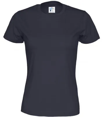 Image de Cottover - T-shirt pour femmes, col rond, en Coton, modèle ET724 (XXL) (bleu marine)