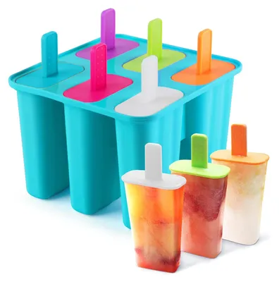 Imagen del producto de Molde de silicona reutilizable para hacer hielo, con 6 cavidades