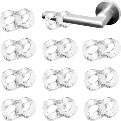 Image de Butées de protection souples en silicone et PVC, lot de 10, transparentes