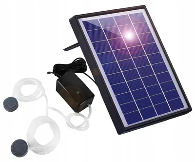 Zdjęcie produktu dla Solarny Napowietrzacz Stawu Pompa Tlenu Z Wężem 6W Pompka Stawu Słoneczna
