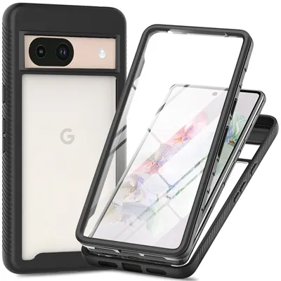 Produktbild von Google Pixel 8A Hülle Handyhülle 360° Grad Case Cover 2-teilig mit Folie