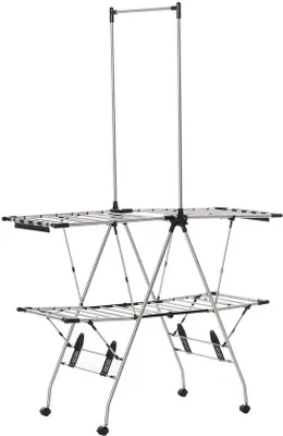 Produktbild von Famanu Wäschetrockner 138,5 x 63 x 208 cm - Silber und Schwarz