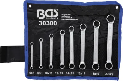 Immagine prodotto di BGS Set di chiavi a doppio anello extra piatte SW 6-22 mm 8 pz. - 30300