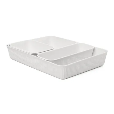 Produktbild von Tatay Baobab Badezimmer Organizer 4 Einheiten Weiß Slim Weiß Slim