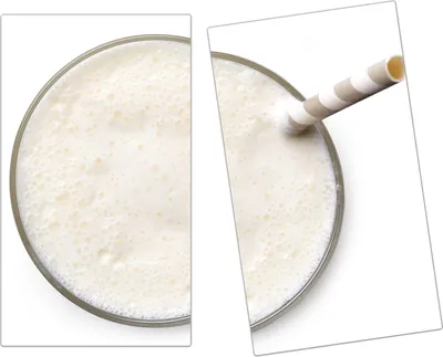 Produktbild von Spritzschutz Herdabdeckplatte Schneidebrett aus Glas Vanillemilchshake 2-Teilig (60x52cm)