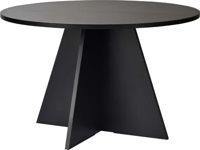 Image de Table à manger en bois "Virella" - 120 x 120 x 75 cm - Bois Noir