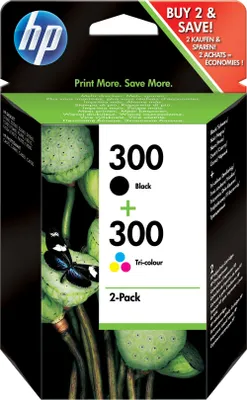 Immagine prodotto di Inchiostro HP oryginalny / tusz CN637EE, HP 300, nero/colore, 2 x 200s, 2x4ml, confezione da 2 + carta