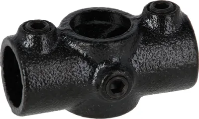 Produktbild von Rohrverbinder Kreuzverbinder schwarz 1/2" (21,3 mm), 90° - Durchgang AVERDE