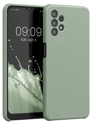 Produktbild von kwmobile Handyhülle für Samsung Galaxy A32 5G Hülle - Case Silikon - Kabelloses Laden - Schutzhülle Cover in Graugrün