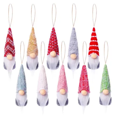Productafbeelding van Kerstkabouter - 10 stuks - Pluche - Kerstmanlook