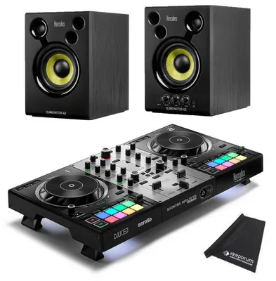 Obrázok produktu pre Hercules DJ Controller Inpulse 500 Silver Edition s reproduktormi DJMonitor 42