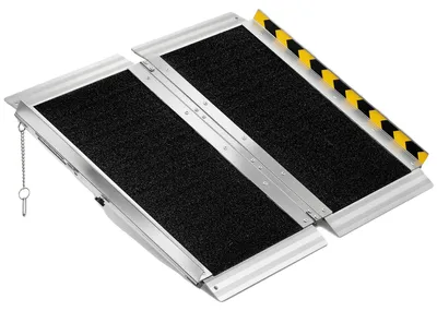 Productafbeelding van VEVOR Opvouwbare rolstoelhelling 610x745mm, 362,9kg Robuuste drempelhelling met antislipoppervlak, Draagbare aluminium helling, Toegangshelling voor rolstoelen, scootmobielen, deurdrempels, stoepranden en trappen