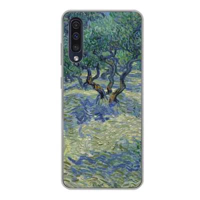 Produktbild von MuchoWow® Handyhülle Schutzhülle Hülle für Samsung Galaxy A50 Der Olivenhain - Vincent van Gogh Silikon Softcase Handy Hülle - Mobiltelefonhülle