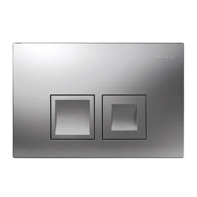 Produktbild von GEBERIT Betätigungsplatte Delta50 für 2-Mengen-Spülung mattverchromt 115135461