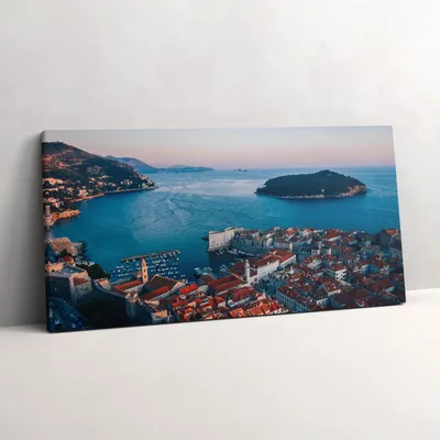 Produktbild von Aussicht in Kroatien – Leinwandbild Wandbild – 120x60 cm – Leinwandbilder – Wandbilder – Schlafzimmer – Flur
