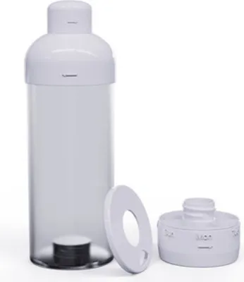Produktbild von Trinkflasche Wasserflasche mit Tablettenfach 375ml Wochentagsmarkierung