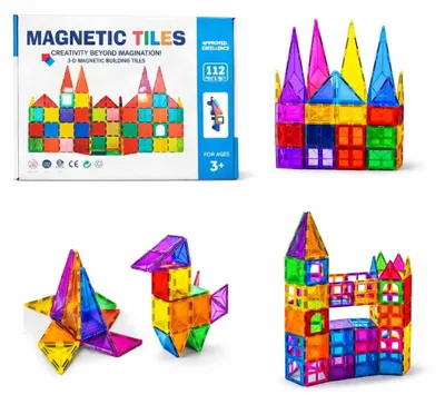 Obrázok produktu pre Magnetická stavebnica - 112ks – Magnetic Tiles