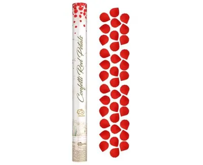 Produktbild von Konfetti pneumatyczne płatki róż czerwone tuba 60 cm