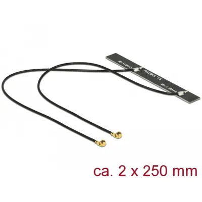 Produktbild von DeLOCK 89631, 5 dBi, 2400 - 2500 / 5150 - 5875 GHz, IEEE 802.11a, IEEE 802.11ac, IEEE 802.11b, IEEE 802.11g, IEEE 802.11h, IEEE 802.11n, 50 Ohm, Schwarz, 1 W