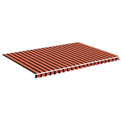 Image de vidaXL Toile de store orange et marron 5x3,5 m