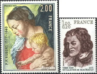 Produktbild von Briefmarken Frankreich 1977 Mi 2052,2053 (kompl.Ausg.) postfrisch Rubens