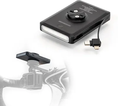 Zdjęcie produktu dla ROCKBROS Przednia Lampa Rowerowa + Powerbank IPX6 150 LM 4 Tryby Kompatybilna Z Bazą Garmin Ładowana MTB Szosa Miasto Czarny