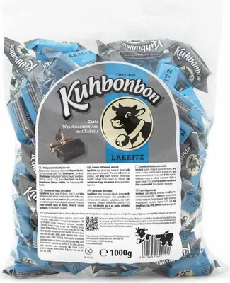 Produktbild von Kuhbonbon Lakritz 83 Stk. 1,0kg