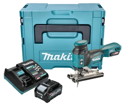 Obrázok produktu pre Makita JV 001 GM101 Akumulátorová priamočiara píla 40 V max. 135 mm bez kefiek + 1x akumulátor 4,0 Ah + nabíjačka + Makpac