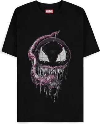Produktbild von Venom (Marvel) T-Shirt Herren Comic Art schwarz Fan-Merch, Filme 100% Baumwolle L