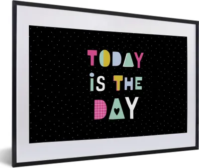 Produktbild von MuchoWow® Gerahmtes Poster Sommer - Zitat - Schwarz 60x40 cm - Poster mit Schwarzem Bilderrahmen Wandposter Rahmen Foto Bilder - Schlafzimmer - Plakat in Rahmen - Drucken