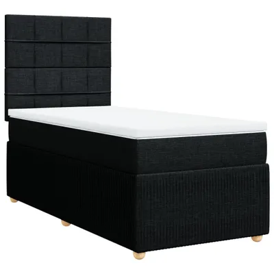 Produktbild von Boxspringbett mit Matratze Schwarz 80x200 cm Stoff