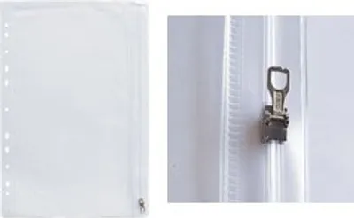 Produktbild von ELBA Reißverschlusstasche, 305 x 170 mm, PVC, glasklar 0,14 mm, Außenseite mit Gleitverschluss, zur sicheren