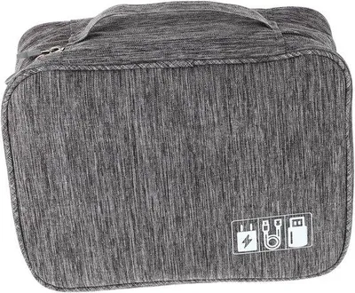 Produktbild von Famanu Kabel Organizer Etui - Grau, für Reisen und elektronische Zubehör