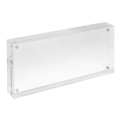 Produktbild von Magnetrahmen 99x210mm aus Acrylglas, 30mm stark / magnetischer Bilderrahmen / Magnet / Rahmen / Fotorahmen / Acryl / Familienfoto / Hochzeit / Zeigis®