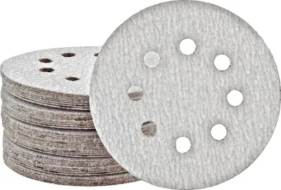 Produktbild von MioTools Shark Klett-Schleifscheiben, 125 mm, 8-Loch, f. Exzenterschleifer, Normalkorund (50 Stk.) K100