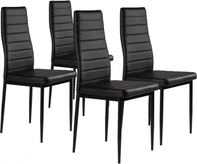 Produktbild von stühle für Wohn- und Esszimmer, 4er-Set, schwarz, ModernHome