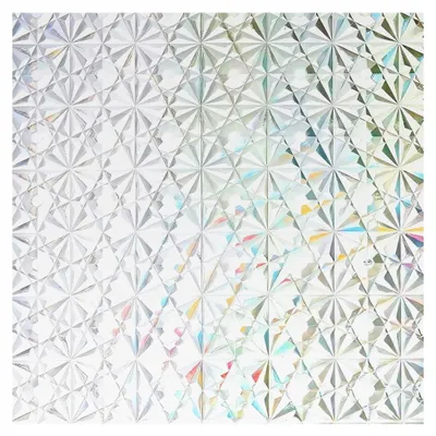 Produktbild von Blickdichte Fensterfolie Selbsthaftend, Sichtschutzfolie für Fenster, Statisch Haftend ohne Klebstoff, UV-Schutz für Büro und Wohnzimmer (3D, 60 * 200CM)