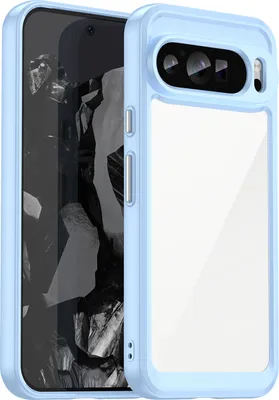 Image de Coque pour Google Pixel 10 Pro XL transparente, antichoc Coque de protection en silicone TPU Bleu