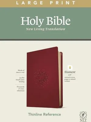 Image de NLT Large Print Thinline Reference Bible, Filament Enabled Edition (Red Letter, Leatherlike, Berry)